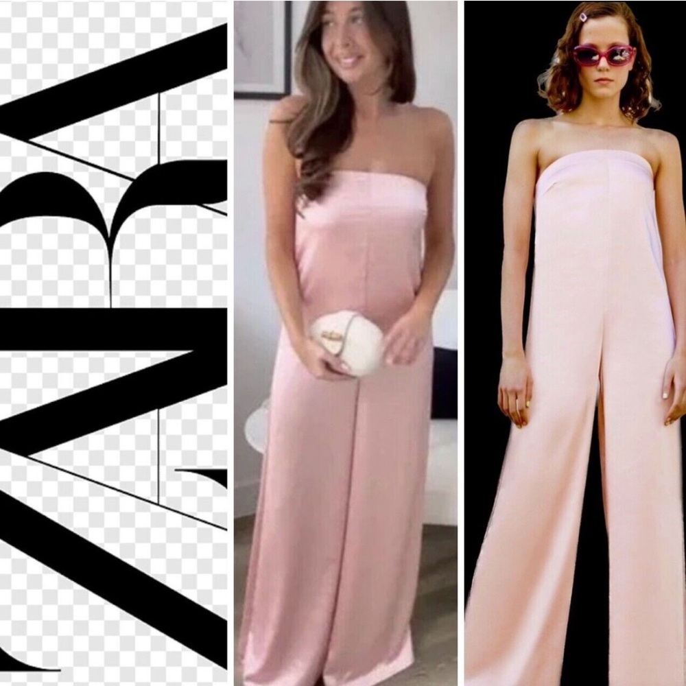 Zara Pink Jumpsuit Elegant and Structured